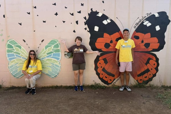 Niki Andy Danny by butterfly wall 2025 Niki Andy Danny by butterfly wall 2025